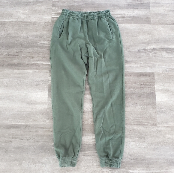 brandy melville dark green sweatpants